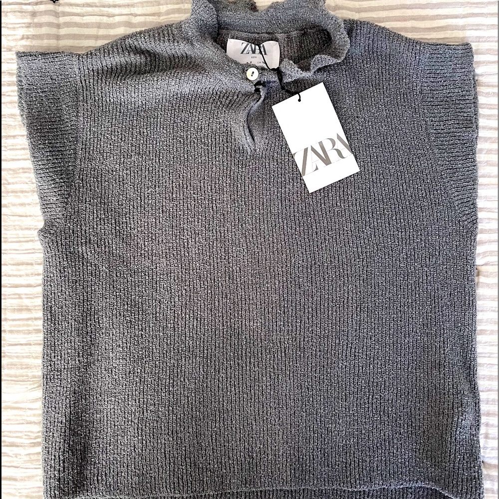 NWT Zara kids grey sweater Size 6-7